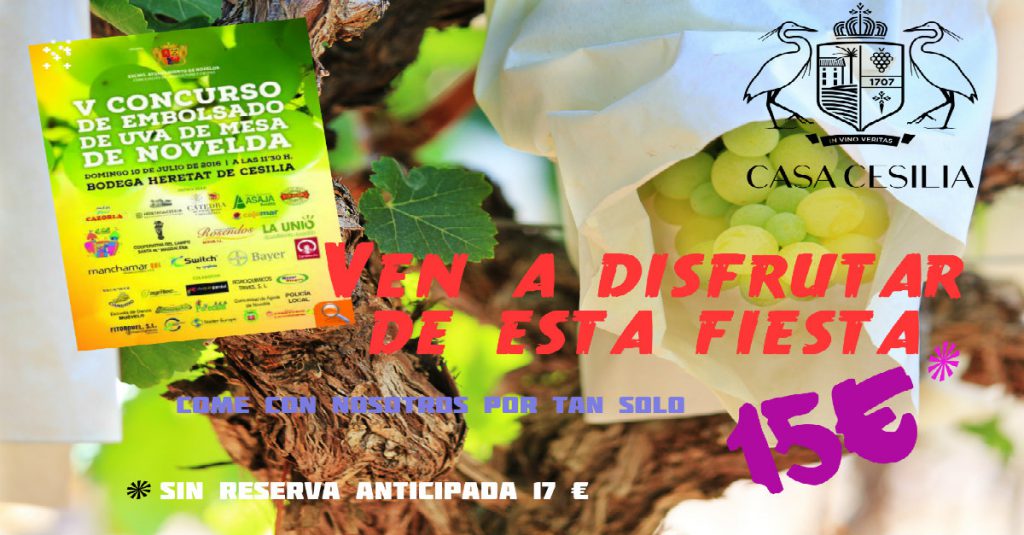 V Edición del Concurso de Embolsado de Uva, en Heretat de Cesilia