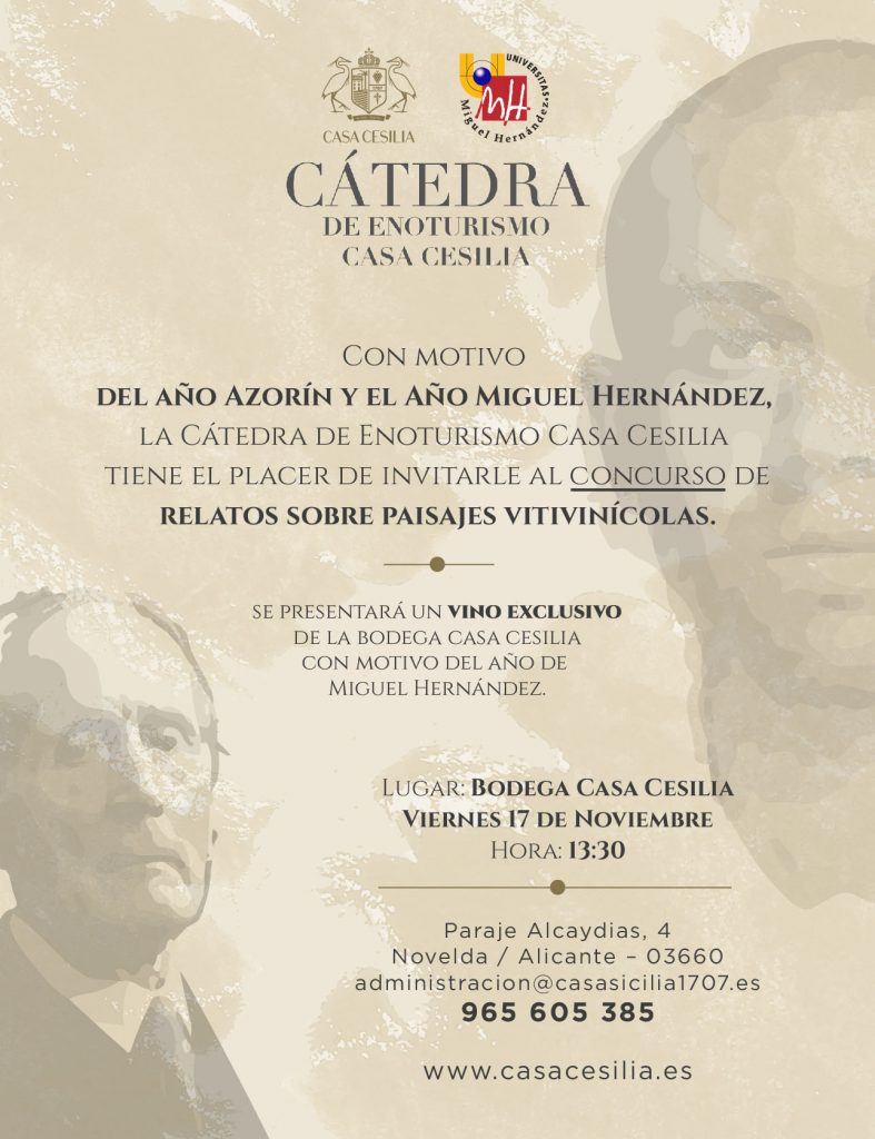 Miguel Hernandez Catedra Enoturismo Casa Cesilia UMH
