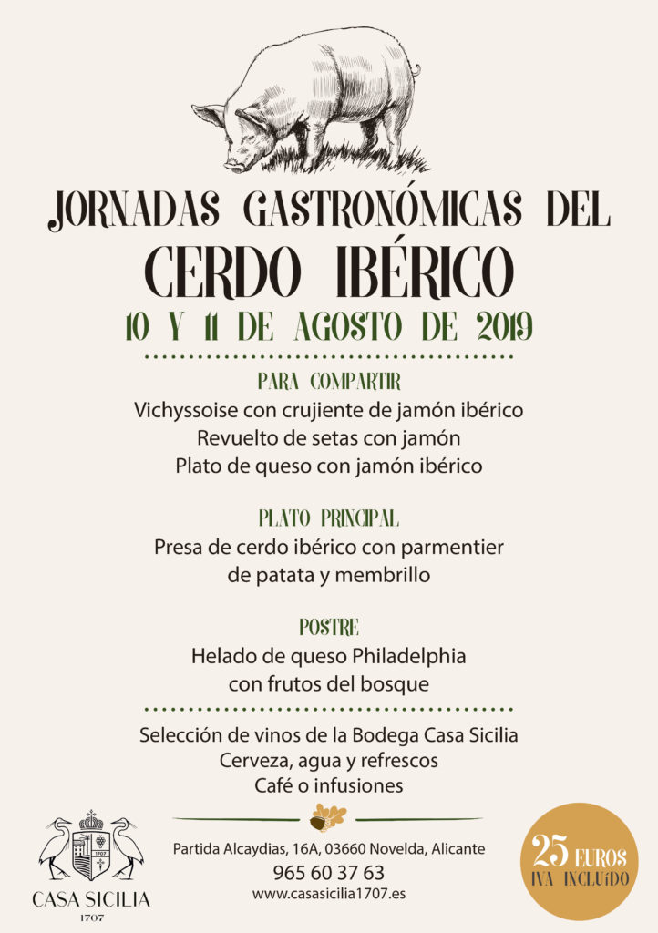 Jornadas Gastronómicas del Cerdo Ibérico en Casa Sicilia