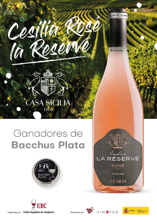 Cesilia Rosé La Réserve, galardonado en los Premios Bacchus 2021