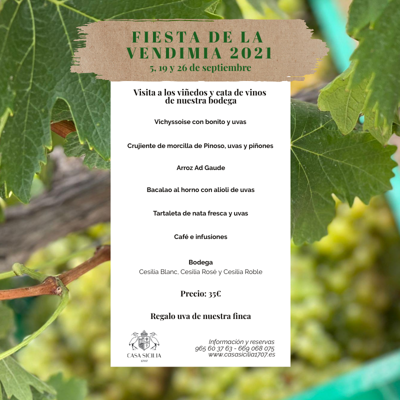 Casa Sicilia celebra la Fiesta de la Vendimia los domingos 5, 19 y 26 de septiembre