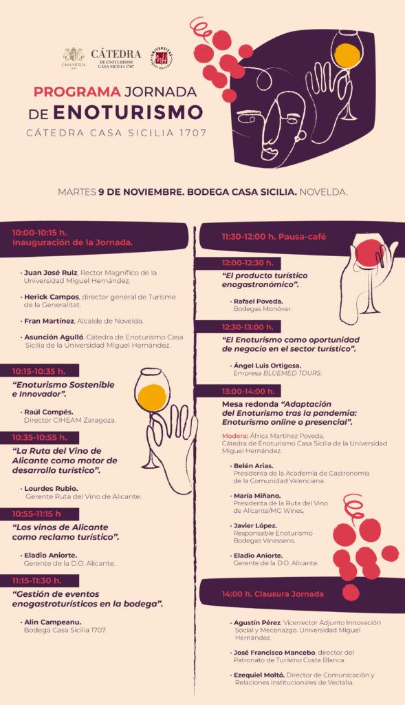 La bodega Casa Sicilia alberga una jornada de reflexión y debate sobre el enoturismo en Alicante tras la pandemia