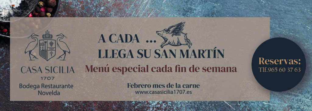 Menú Especial Llegó su San Martín - Restaurante Bodega - Casa Sicilia