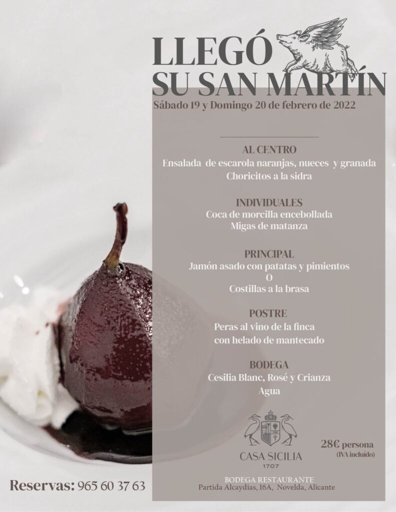 Menú San martin-19 y 20 febrero