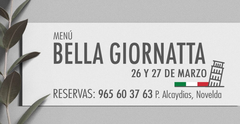 Menú especial "Bella Giornatta" en Casa Sicilia.