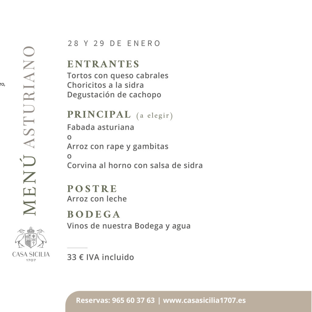 FIN DE SEMANA ‘ASTURIANO’ EN CASA SICILIA