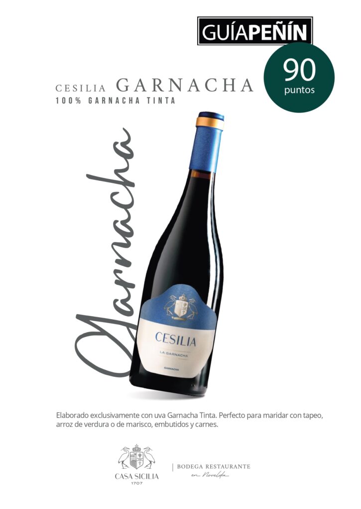 La Guía Peñín otorga 90 puntos al Cesilia Garnacha