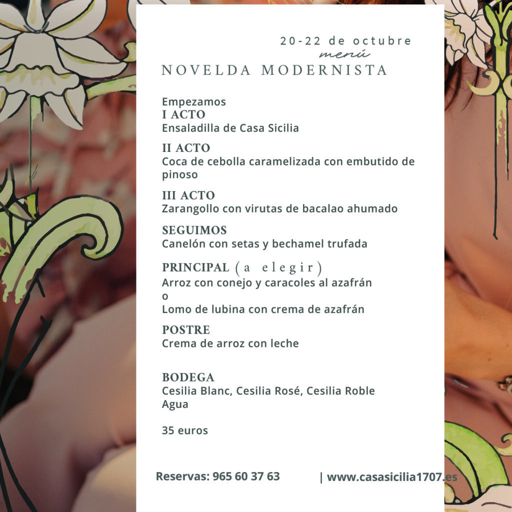 Vive Novelda Modernista en la bodega Casa Sicilia 1707