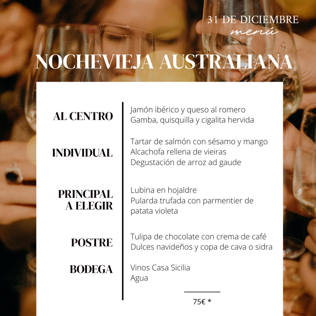 Nochevieja australiana en Casa Sicilia