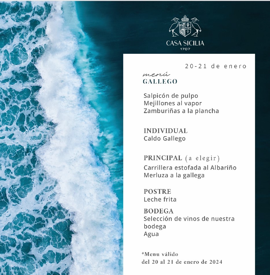 Este fin de semana descubre la gastronomía gallega en Casa Sicilia