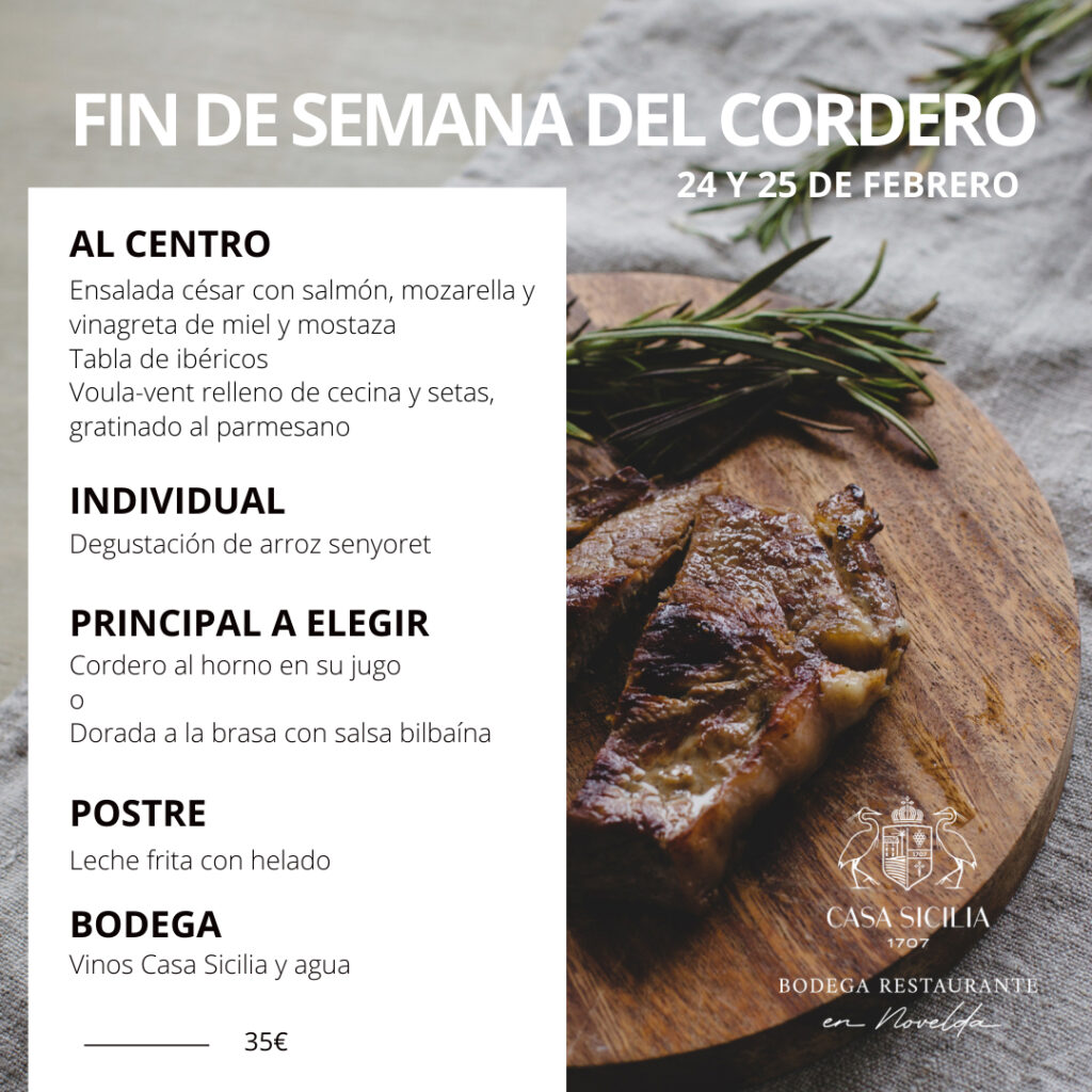 Explora el sabor tradicional en el Fin de Semana del Cordero de Casa Sicilia 1707