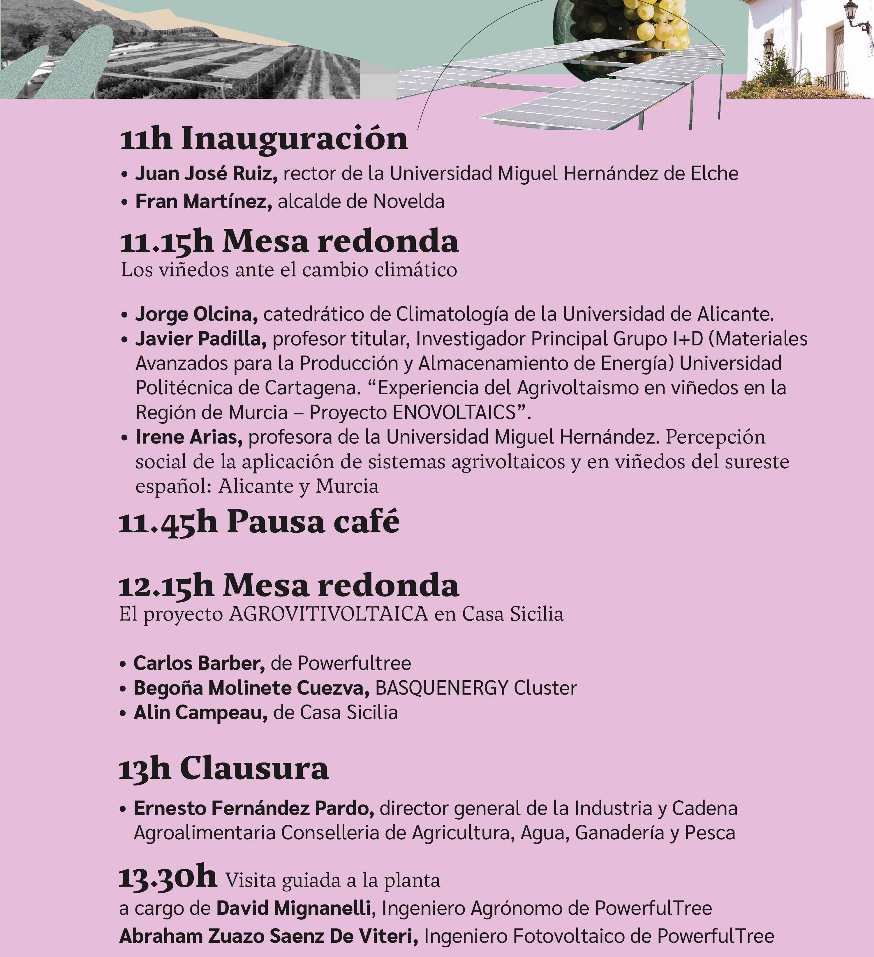 Jornada "La revolución sostenible en el viñedo": El Proyecto Agrovitivoltaica